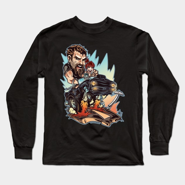 The Nightrider Long Sleeve T-Shirt by RebelSoulStudio